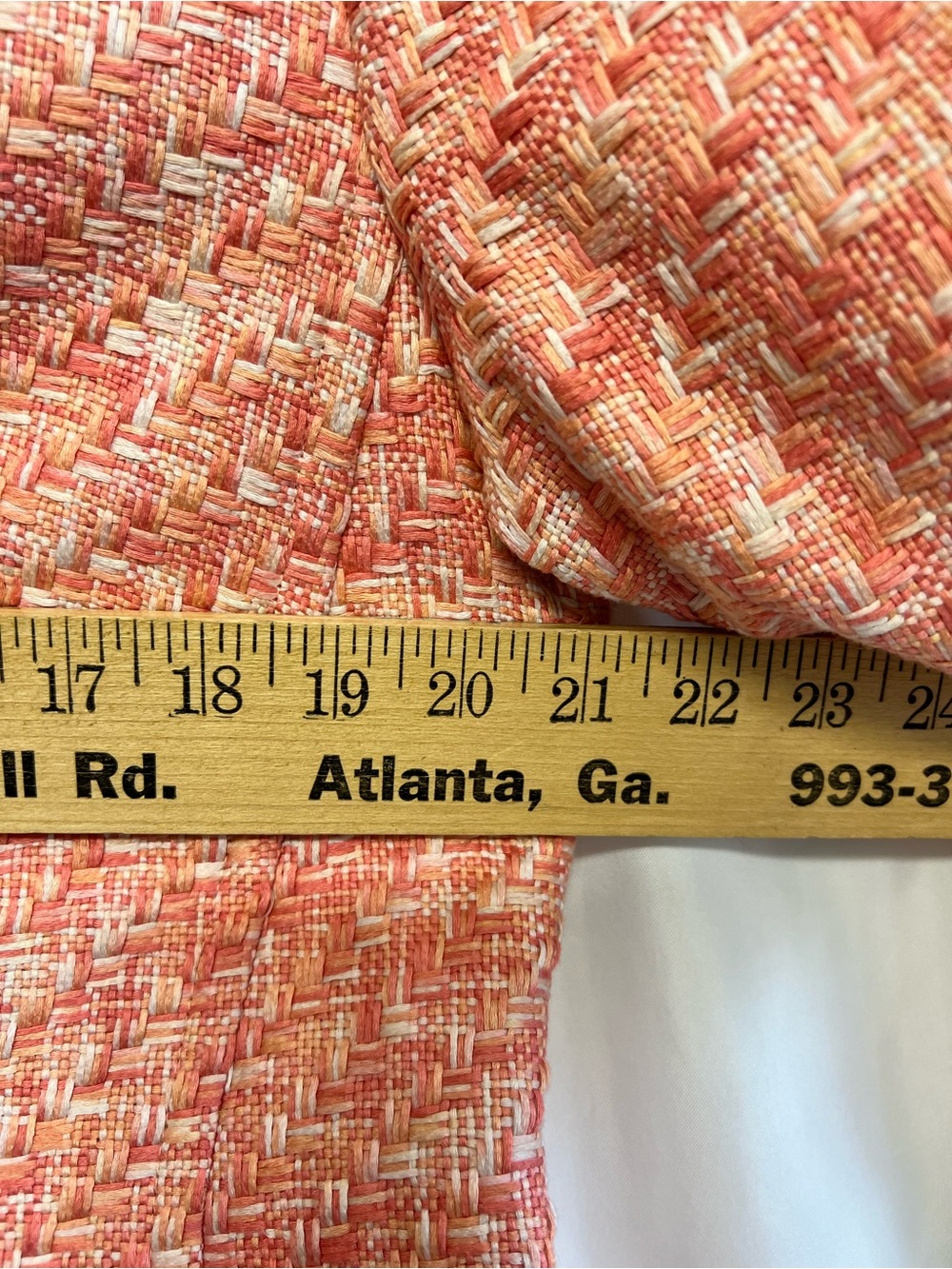 Louis Feraud Tweed Skirt Suit FR 46 US 14 XL Pink Coral Silk Lined 2 Piece - Picture 14 of 16
